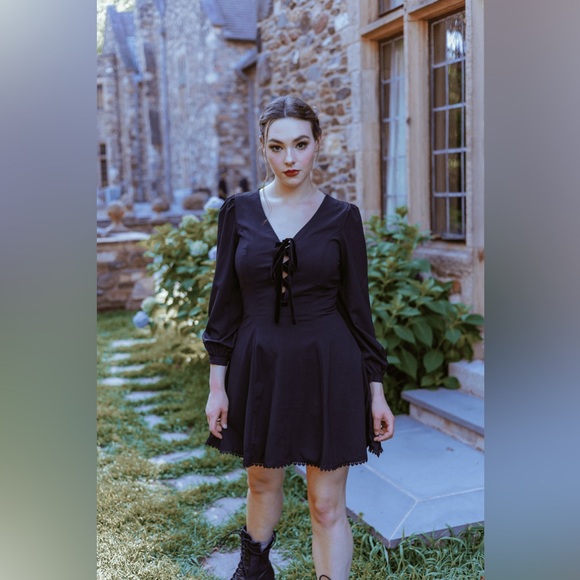 Wax Poetic Clothing PENNY DRESS IN BLACK NIGHT - Picture 2 of 10